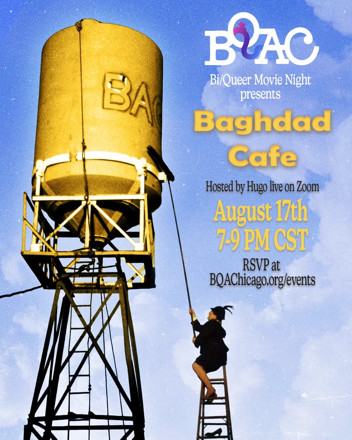 Flyer for Bi/Queer Movie Night