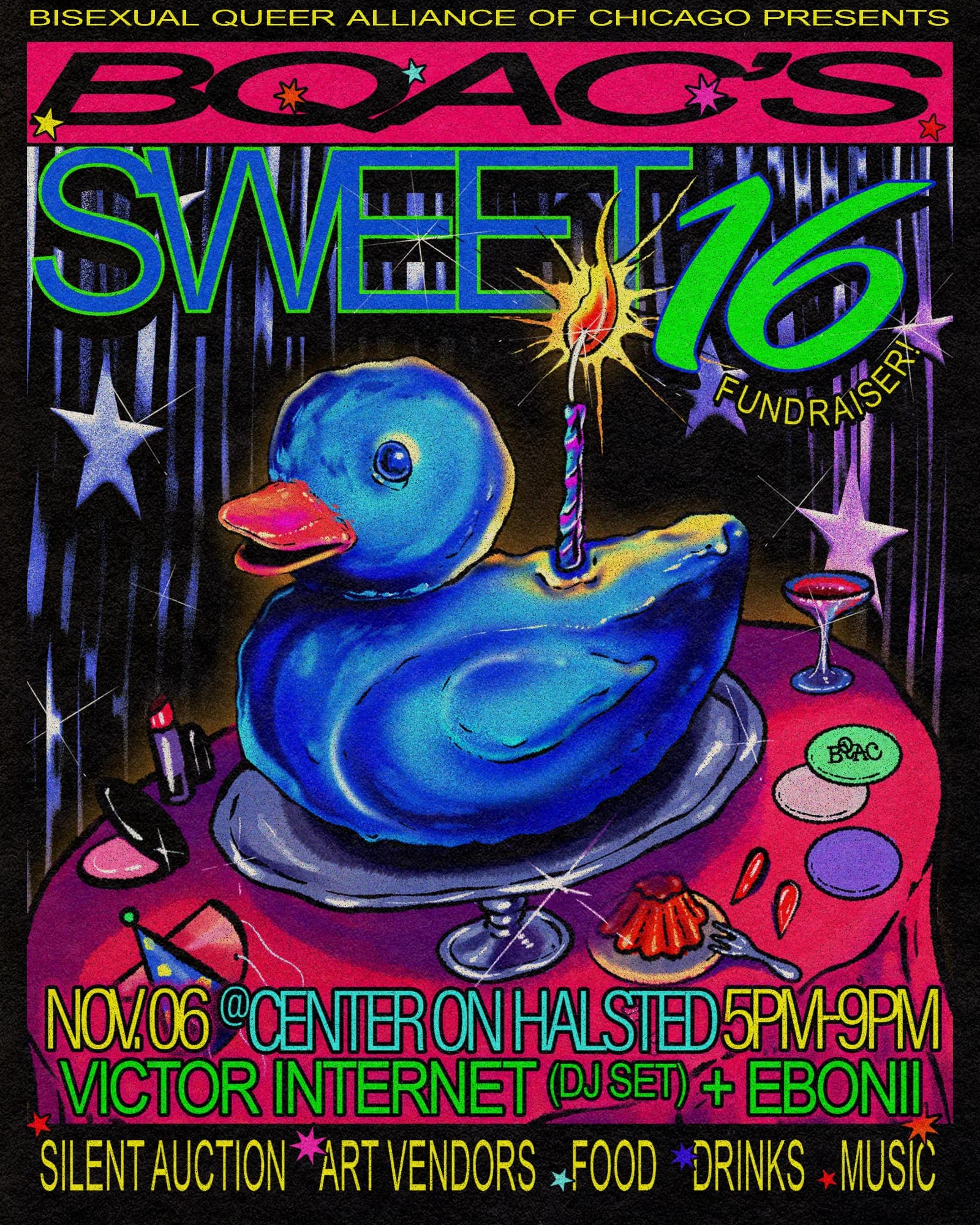 Flyer for BQAC Sweet 16 Annual BQAC Fundraiser 2026