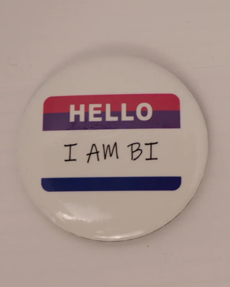 Hello I Am Bi Button